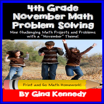 Preview of 4th Grade November Math Projects, Problem-Solving