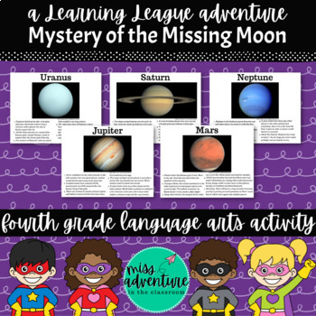 Preview of 4th Grade November Reading Adventure- Mystery of the Missing Moon