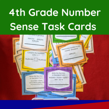 Preview of 4th Grade Number Sense Task Cards