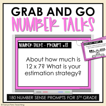 Preview of Number Talks 4th Grade Number Sense Mental Math Yearlong Fluency Bundle