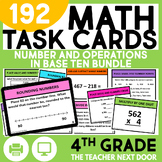 4th Grade Number and Operations in Base Ten Task Card Bund