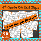 4th Grade OA Exit Slips ★ Operations and Algebraic Thinkin