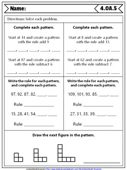 4Th Grade Oa Quizzes: 4Th Grade Math Quizzes, Operations & Algebraic Thinking