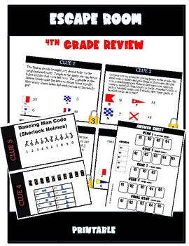 Preview of 4th Grade OA Standards Escape Room