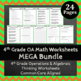 4th Grade OA Worksheets: Operations Algebraic Thinking Mat