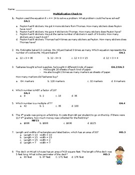 Preview of 4th Grade OA assessment