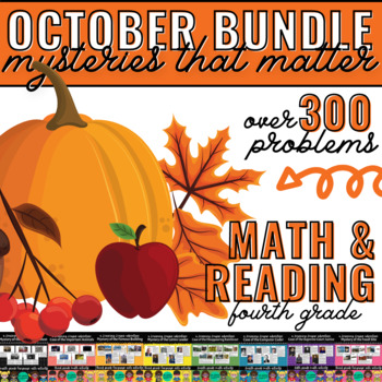 Preview of 4th Grade October MEGA Bundle- Math & Reading Adventures