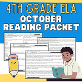 4th Grade October Reading Packet Independent Work, Early F