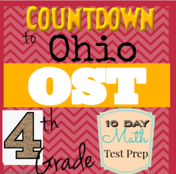 Preview of 4th Grade Ohio OST Math Test Prep/Standards Review - 10 Days of Practice!