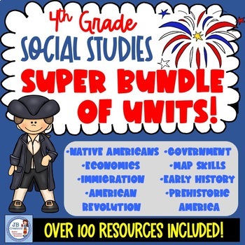 Preview of 4th Grade Social Studies Super bundle of Best Selling Units