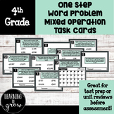 4th Grade- One Step Word Problems- All Four Mixed Operations