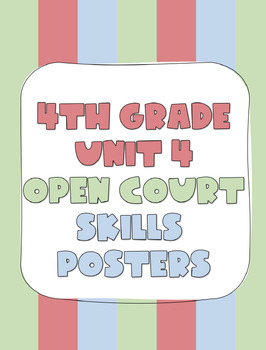 Preview of 4th Grade Open Court Skills Posters
