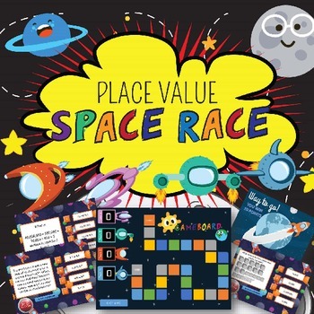 Preview of 4th Grade PLACE VALUE SPACE RACE - POWERPOINT GAME