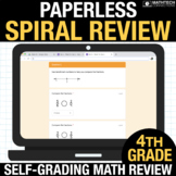 Digital Math Spiral Review 4th Grade Paperless Morning Wor