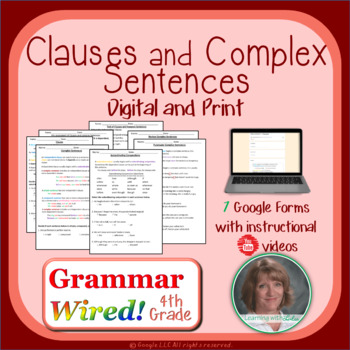 Preview of 4th Grade Part 4 Clauses and Complex Sentences