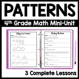 4th Grade Patterns Bundle: Number & Shape Patterns Unit, N