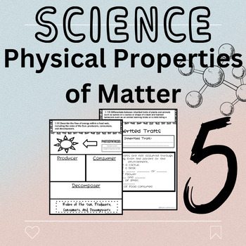 Preview of 5th Grade Physical Properties of Matter Worksheet/Assessment STAAR Bundle