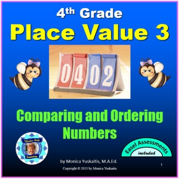 Preview of 4th Grade Place Value 3 - Comparing & Ordering Numbers Powerpoint Lesson