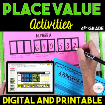 Preview of 4th Grade Place Value Activities Bundle - Digital & Printable