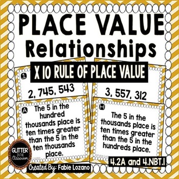 Preview of 4th Grade Place Value Activities | Comparing Place Value TEK 4.2A - 4.NBT.1