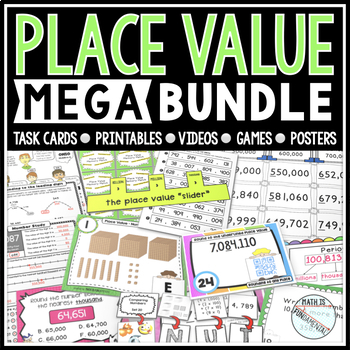 4th Grade Place Value Bundle (4.NBT.A1, A2, and A3)
