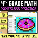 4th Grade Place Value Color by Number Worksheets: Comparin