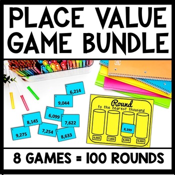 Preview of Place Value Sorts: Beginning of Year Math Games, Place Value Review 4th Grade