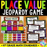 Place Value Review Practice Round Compare Numbers Game 4th