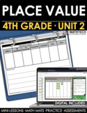 4th Grade Place Value Guided Math Curriculum - Unit 2 - Pr