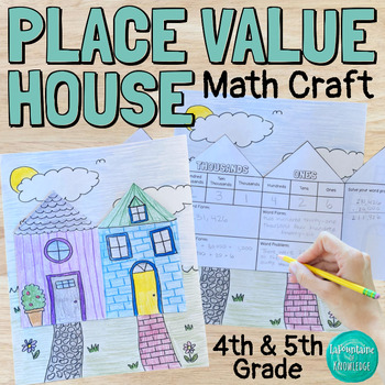 Preview of 4th Grade Place Value House Math Craft With Standard, Expanded, Word Form