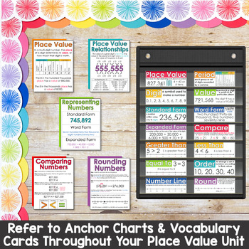 4th grade place value interactive notebook worksheets task cards