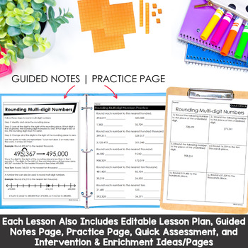 4th grade place value interactive notebook worksheets task cards assessment