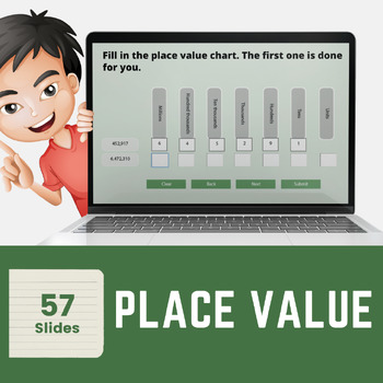 Preview of 4th Grade Place Value Math Center Digital Lesson and Activities