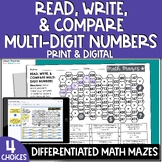 4th Grade Place Value Math Maze Worksheets Reading, Writin