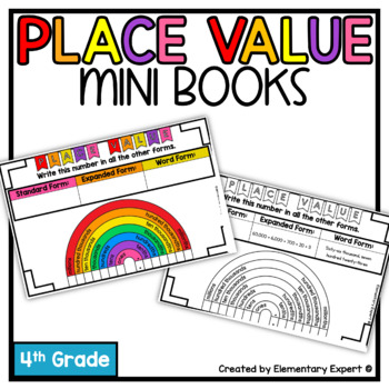 Preview of 4th Grade Place Value Mini Book Activities 4.NBT.1 and 4.NBT.2