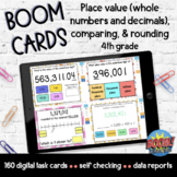 4th Grade Place Value, Number Forms, & Rounding Boom Cards