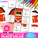 Place Value Mystery Pictures Worksheets | 4th Grade