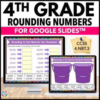 Preview of 4th Grade Place Value - Rounding Numbers Activities & Worksheets (Digital)