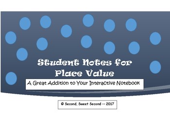 Preview of Place Value Student Interactive Notebook Pages -- 4th Grade