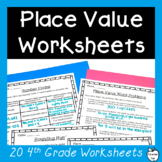 4th Grade Place Value Worksheet - Comparing and Rounding N