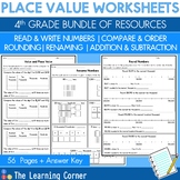 4th Grade Place Value Worksheets Bundle