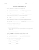 4th Grade Place Value and Rounding Test