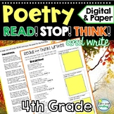4th Grade Poetry Comprehension Analysis and Identifying El