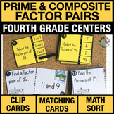 4th Grade Prime & Composite Numbers, Factor Pairs - Math G