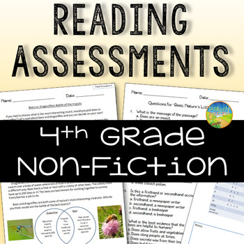 Preview of 4th Grade Reading Comprehension Assessments for Non Fiction