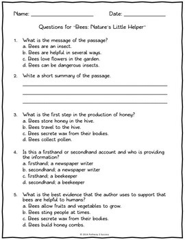 4th Grade Reading Comprehension Assessments for Non ...