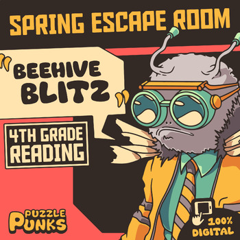 Preview of 4th Grade Reading Comprehension Escape Room | Digital | Spring, Easter, Patricks