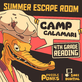 4th Grade Reading Comprehension Escape Room | Digital | Su