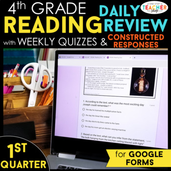Preview of 4th Grade Reading Comprehension | Google Classroom Distance Learning 1st QUARTER