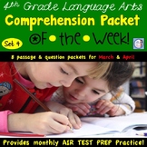 4th Grade Comprehension Packets of the Week (AIR test alig